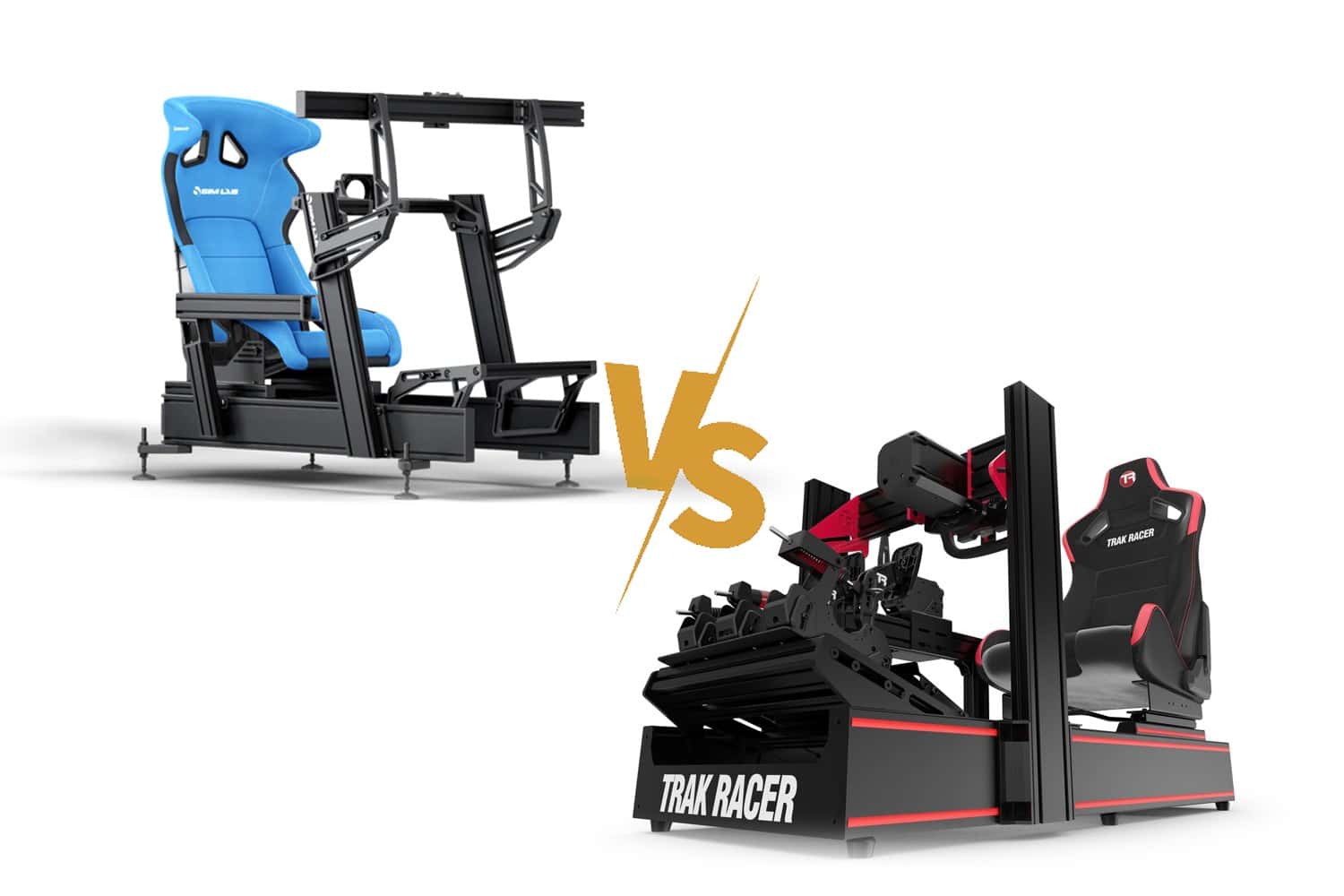 Cockpit Sim-Lab P1X Pro jämfört med Trak Racer TR160 V5-cockpiten